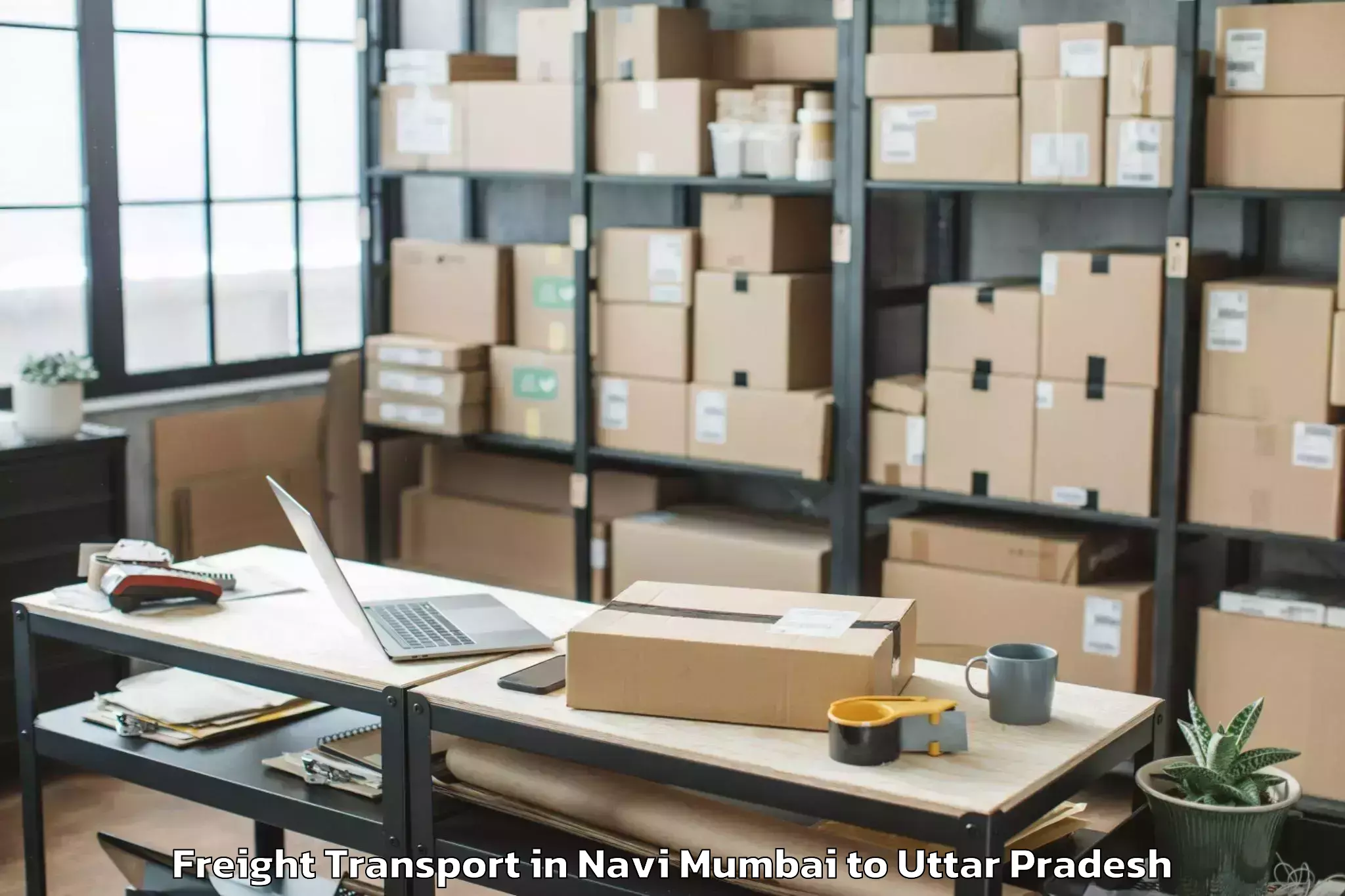 Get Navi Mumbai to Sasni Freight Transport